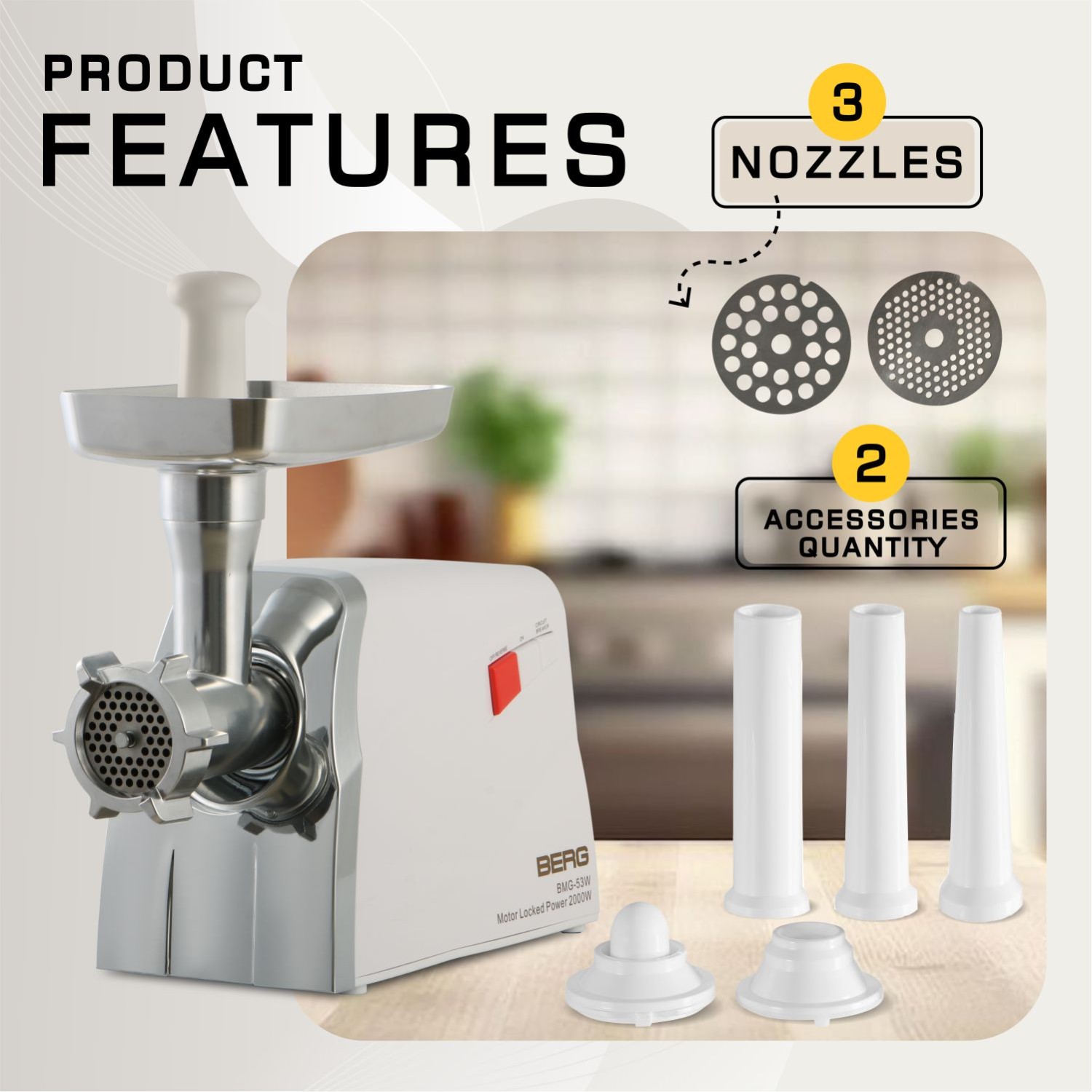 Meat grinder BERG BMG-53W — 3