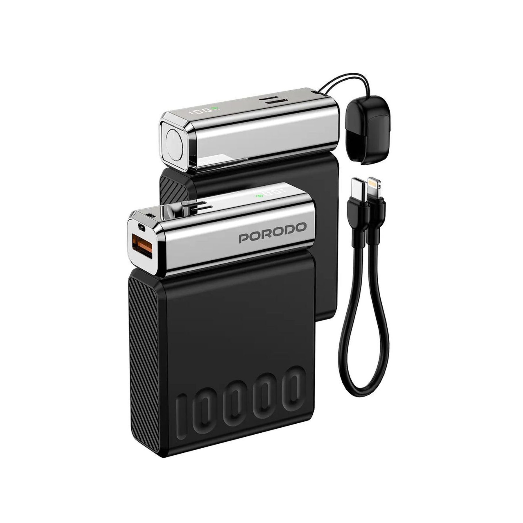 Power Bank Porodo Chrome Volt 10000mAh Led Digital Display PD35W