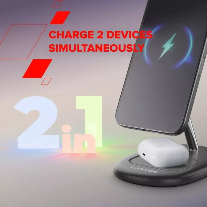 Canyon CNS-WCS205B Wireless Charger Qi2 2in1 — 8