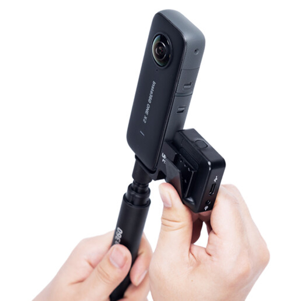 Cold shoe Insta360 invisible mic — 4