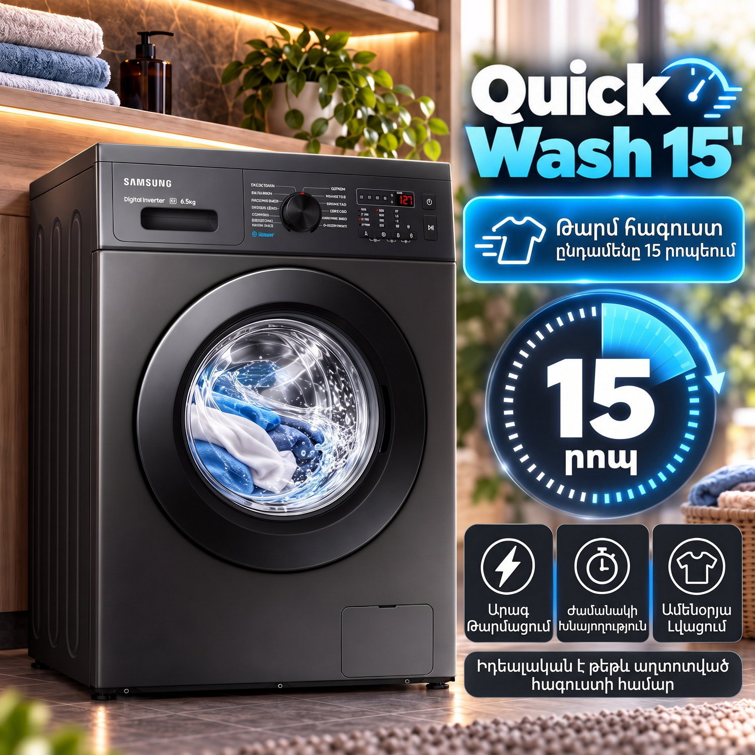 Automatic washing machine Samsung WW65AG4S20CXLP — 14
