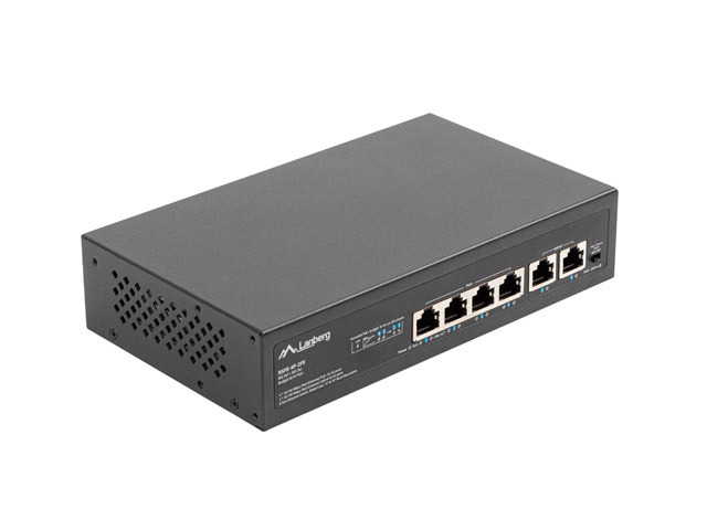 Lanberg RSFE-4P-2FE-60 10 ps Rack PoE+Switch — 5