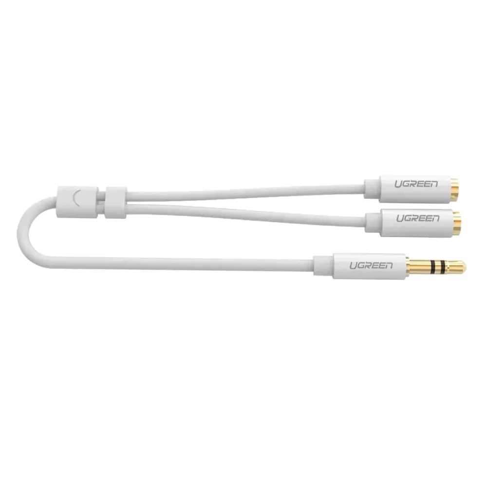 Аудиоадаптер UGREEN AV134 10739 3.5mm to 2 Female 25 см — 2