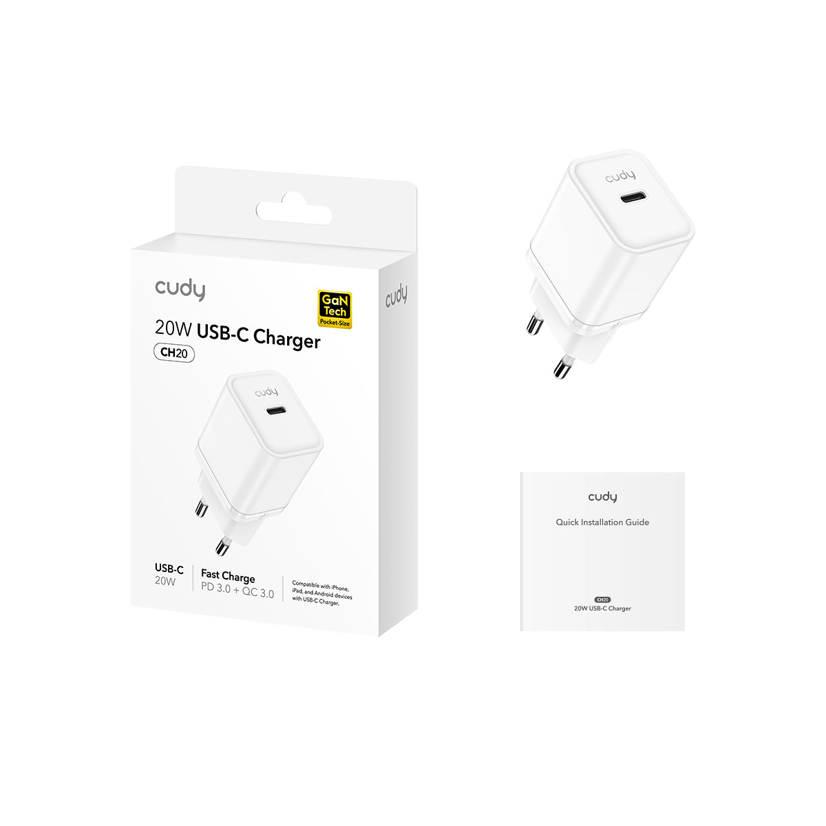 Зарядное устройство для аккумуляторов Cudy Adapter CH20-EU — 5