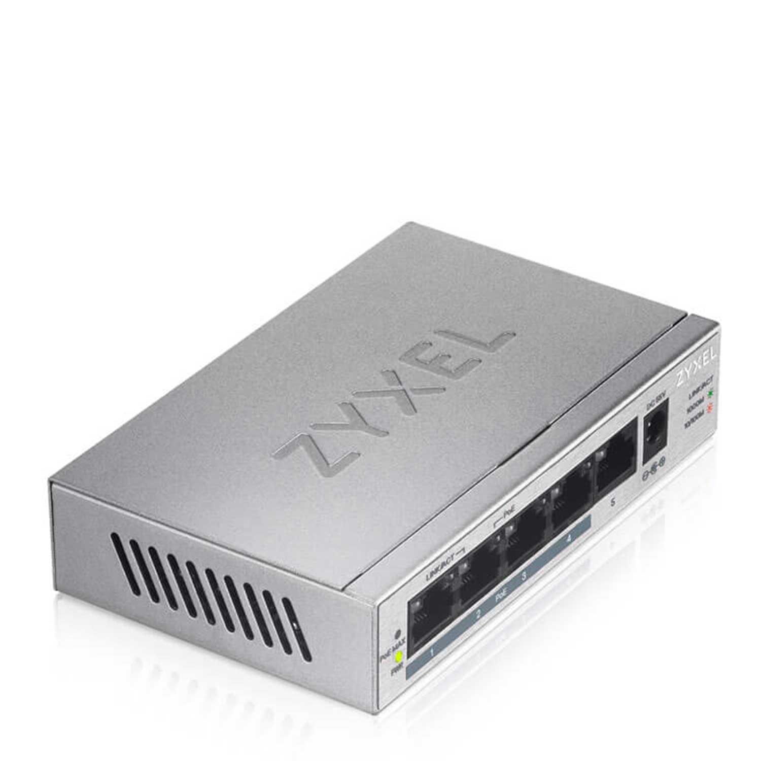 Network switch ZYXEL GS1005HP Gigabit PoE 5xRJ-45 60W PoE budget GS1005HP-EU0101F — 2