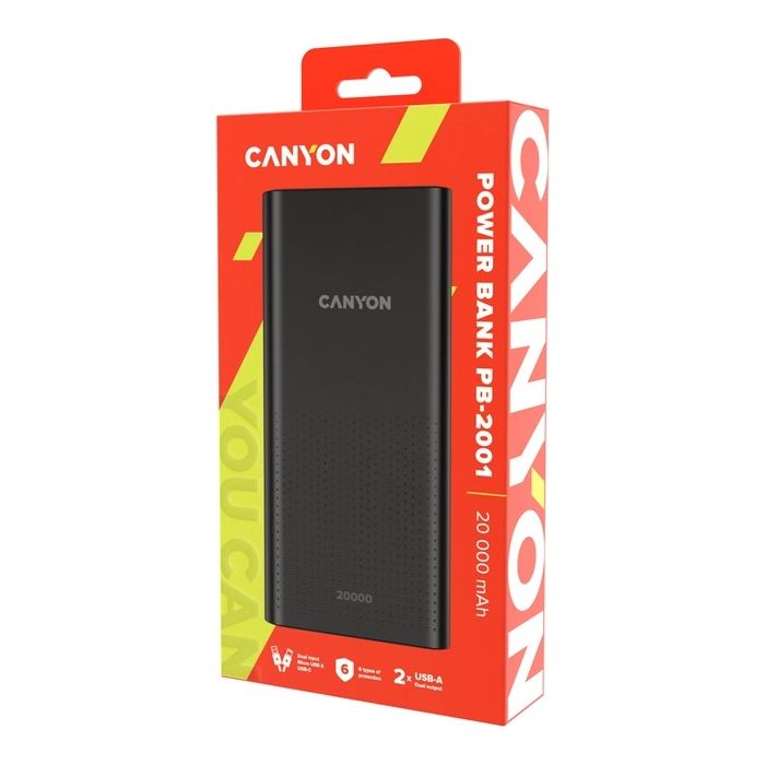 Canyon CNE-CPB2001B 20000 mah Powerbank BLK — 3