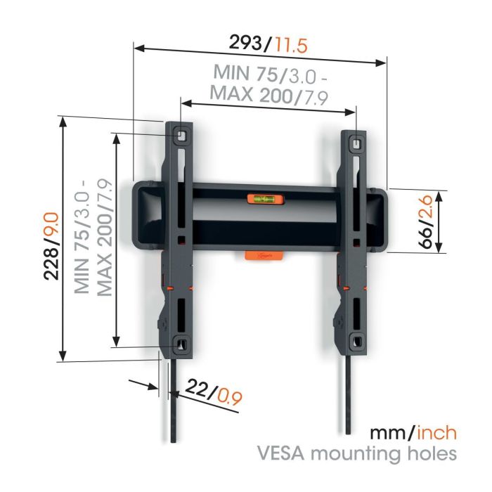 Vogel s TVM 3203 FIXED SMALL WALL MOUNT — 2