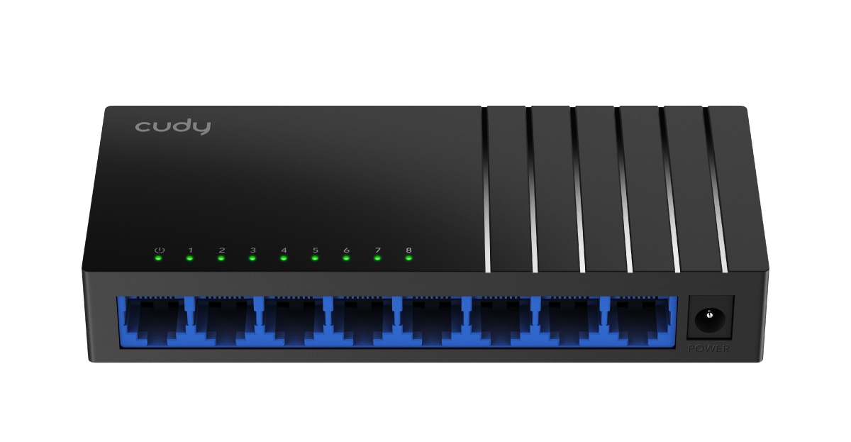 8 պորտով Gigabit աշխատասեղանի կոմուտատոր Cudy GS108D — 2