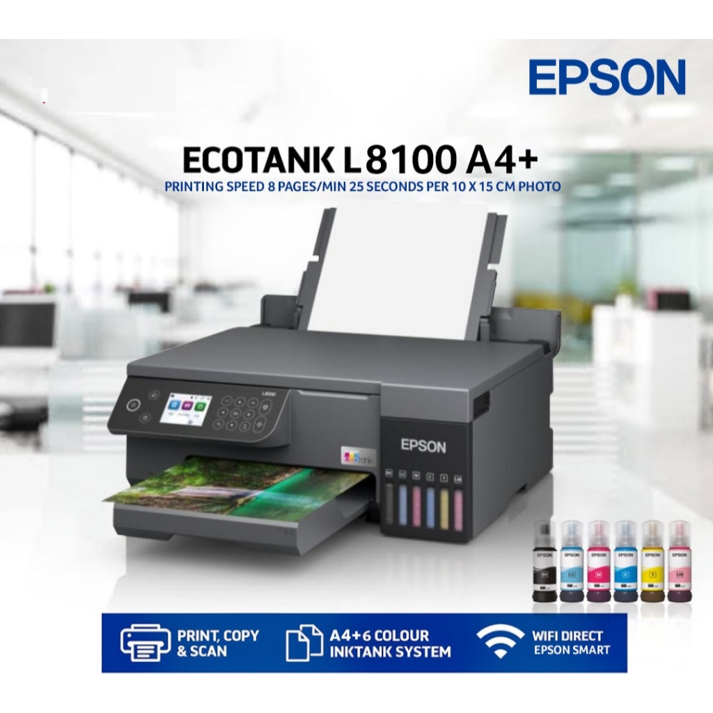 Epson EcoTank L8100 A4+ 6 Coulors Multifuncional Printer with CD DVD Print — 7