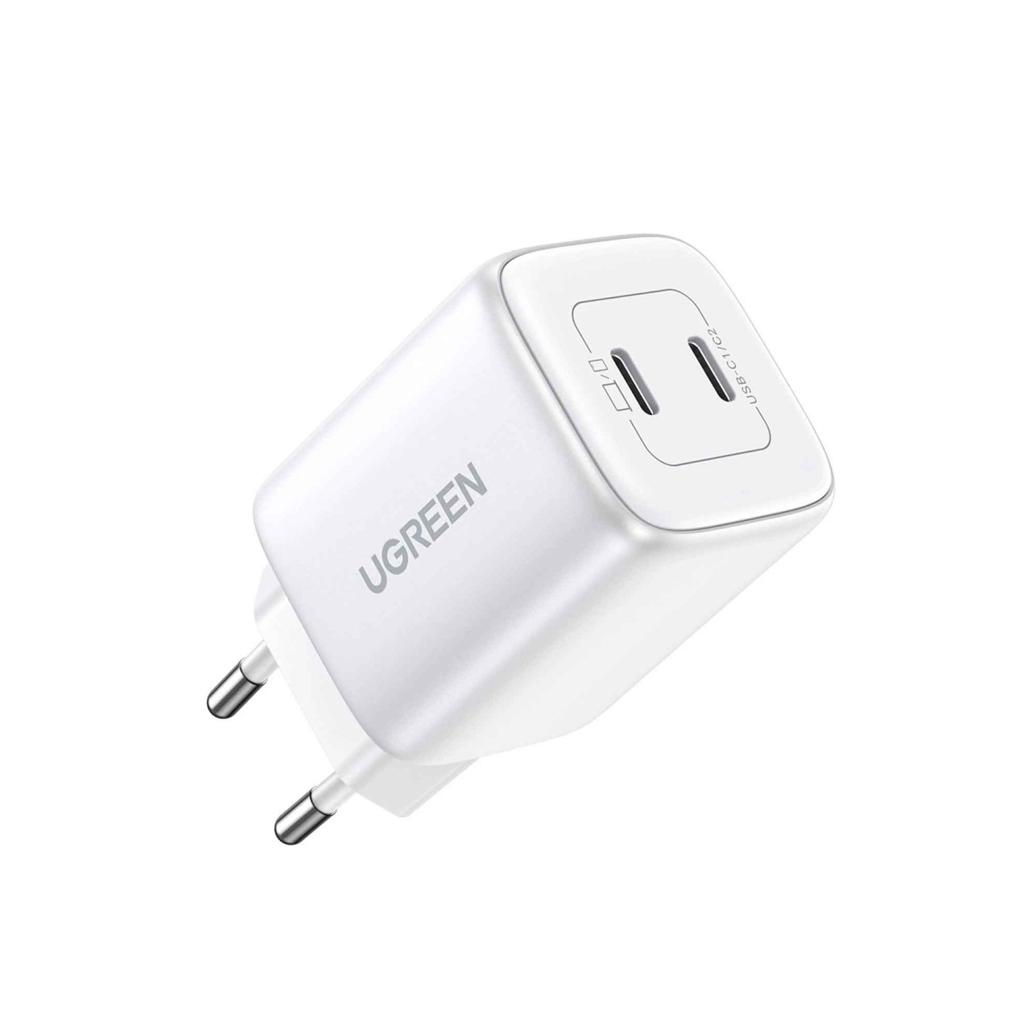 Power adapter UGREEN CD294 Nexode GaN Fast Charging PD 2 Ports WH 15327 45W — 2