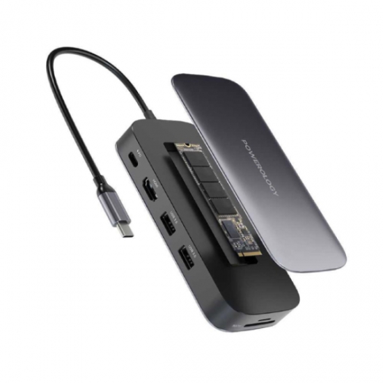 Powerology USB-C Hub & SSD Drive Pd 100W — 2