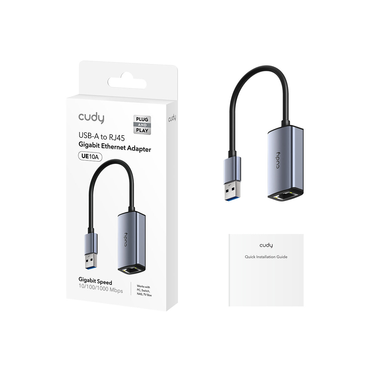 Адаптер Cudy UE10A USB-A to Gigabit Ethernet — 3