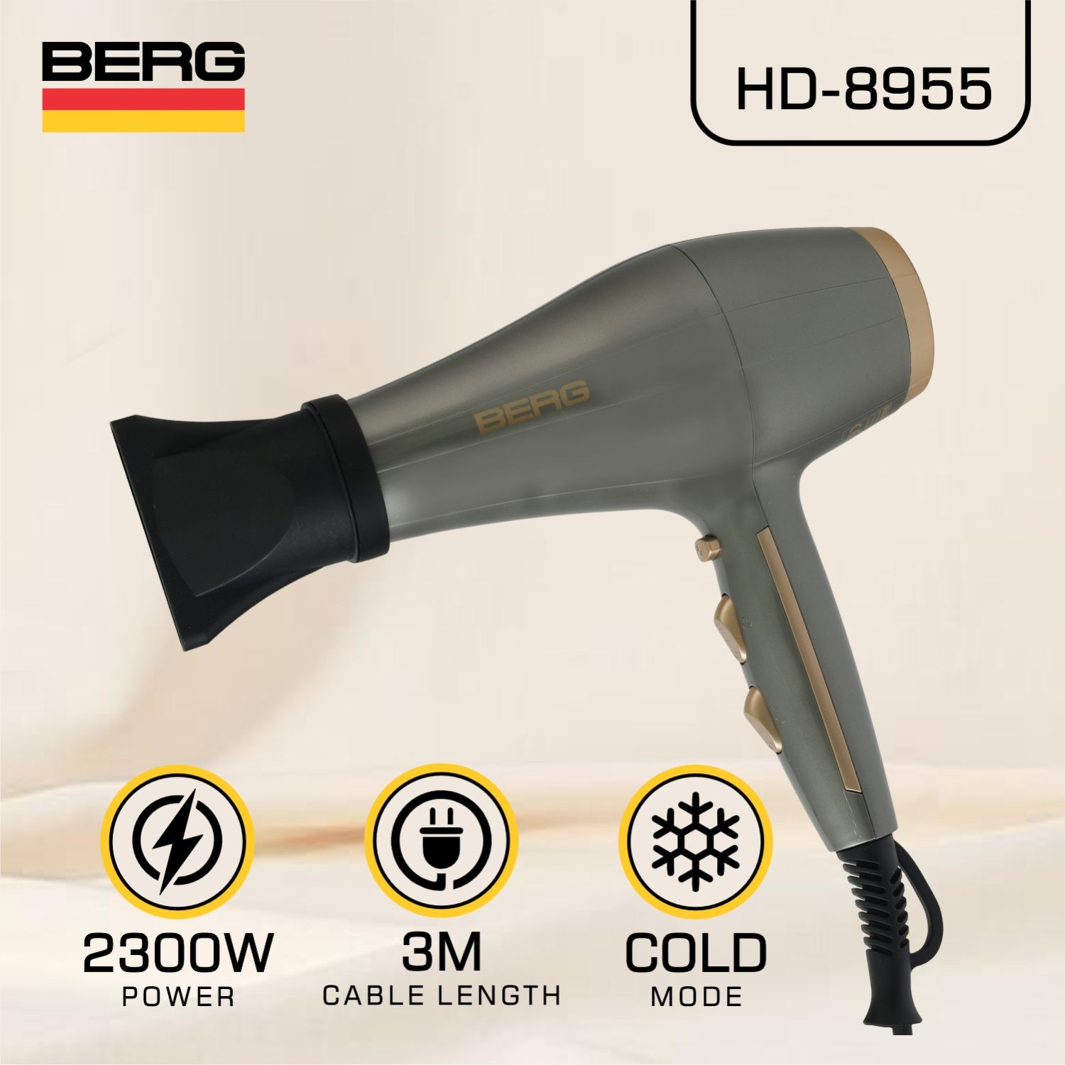 Hair dryer BERG HD-8955 — 3