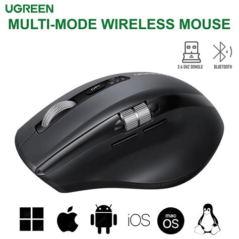 UGreen Thumb Wheel & Side Scrolling Multi-Mode Wireless Bluetooth Mouse 45792