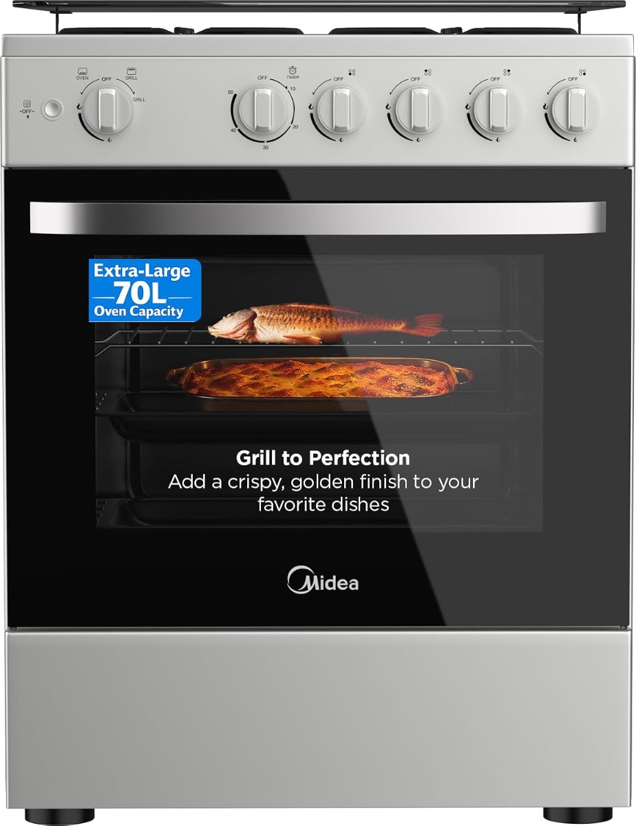 Midea gas stove Cooker 4 Burner 60 Cm MFO- SS MFO-MG24TE