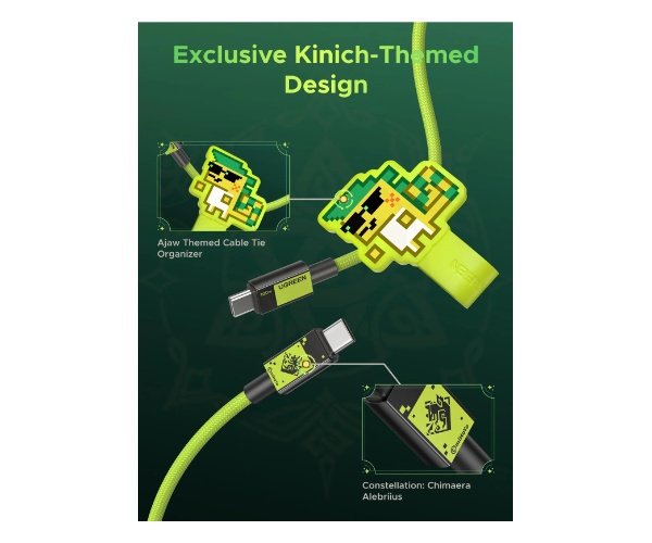 USB-C-ից USB-C PD արագ լիցքավորման մալուխ UGREEN Genshin Impact Edition 5A 45063GI — 3