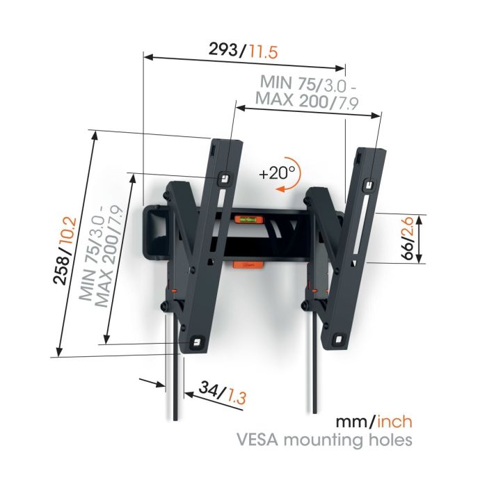 Vogel s TVM 3213 TILT SMALL WALL MOUNT — 2