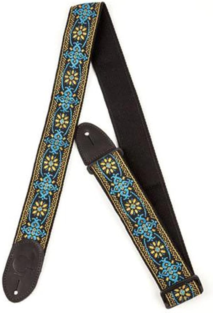 Gretsch G Brand Strap BLU ORG BLK END — 2