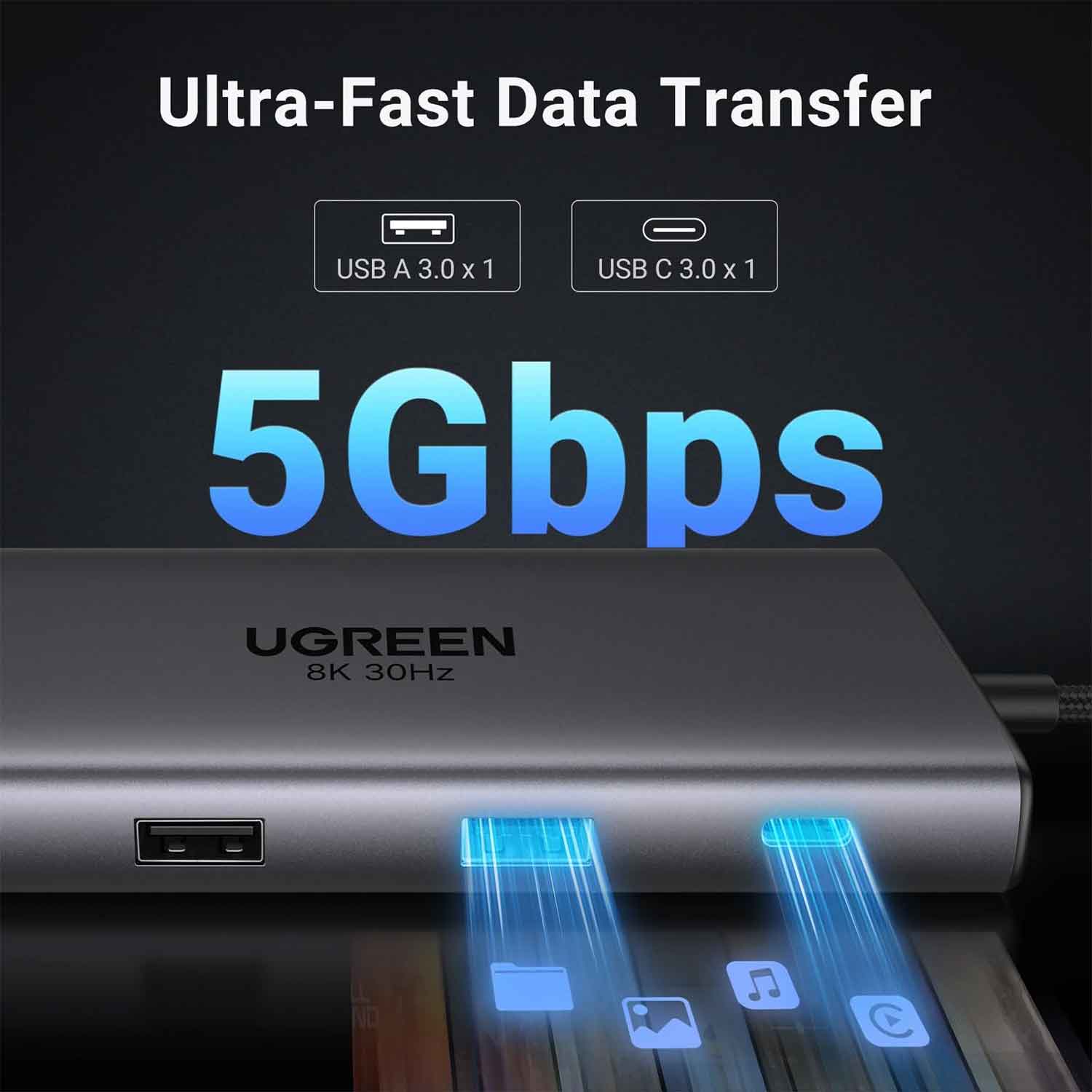 Usb-hub UGREEN Revodok Pro 210 10-in1 USB-C 15534 — 4