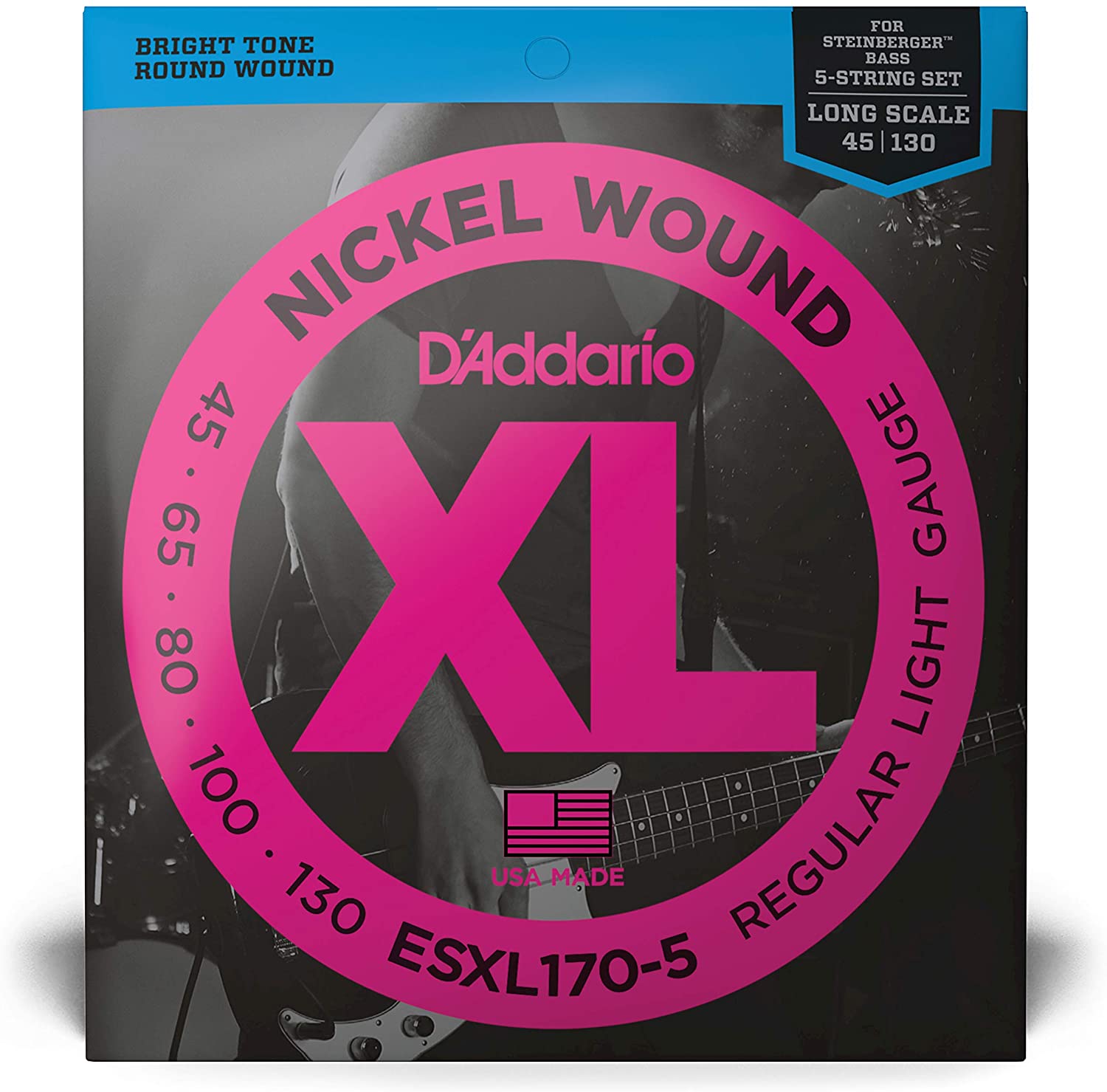DD Addario EXL170-5 5-String Bass Guitar Strings Set — 2