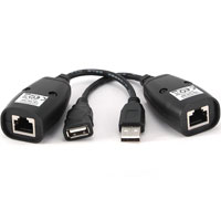 Gembird Active USB 2.0 AM - AF Extension adapter by LAN Cable up to 30m UAE-30M — 2