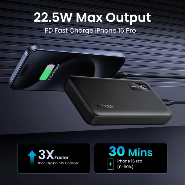 UGreen 10000 mAh Two-Way Fast Charging Power Bank 25742 — 5