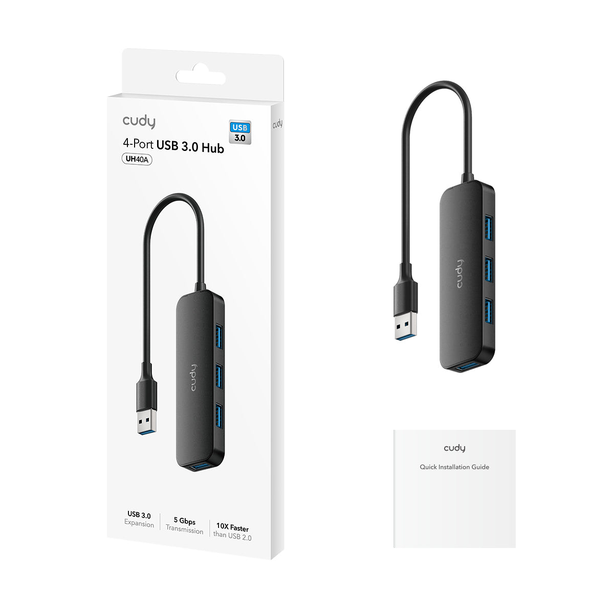 USB-концентратор Cudy UH40A на 4 порта USB 3.2 Gen 1 — 2