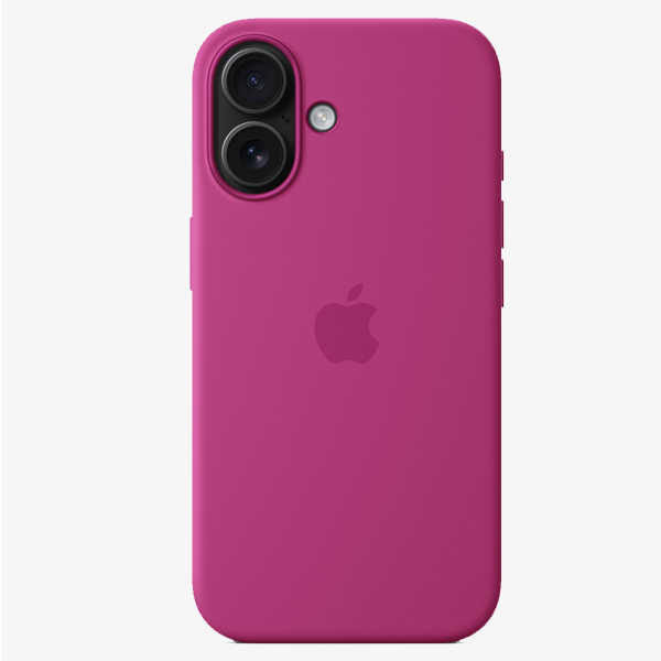 iPhone 16 Plus Silicone Case with MagSafe Fuchsia