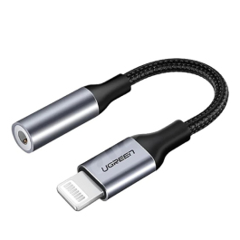 UGREEN Lightning M F Round Cable Aluminum Shell with Braided 10cm 30756 — 2
