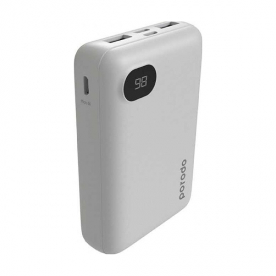 Porodo Power Bank 10000mAh 4-Port Digital Power Display PD-PBFCH002-WH — 2