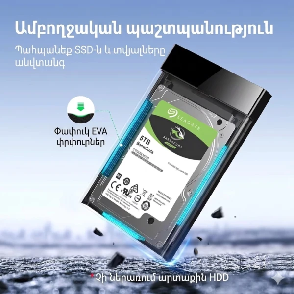 UGreen USB 3.0 to SATA III Hard Drive Enclosure 2.5 30847 — 3
