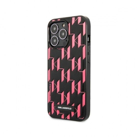 CG Mobile Karl Lagerfeld PU Leather Monogram Embossed Pattern Case with Plague Hard for iPhone 13 Pro — 4