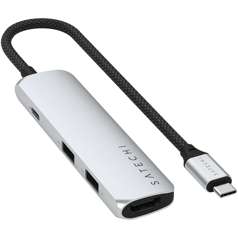 SATECHI 4-in-1 USB-C Slim Multiport Adapter 4K — 3
