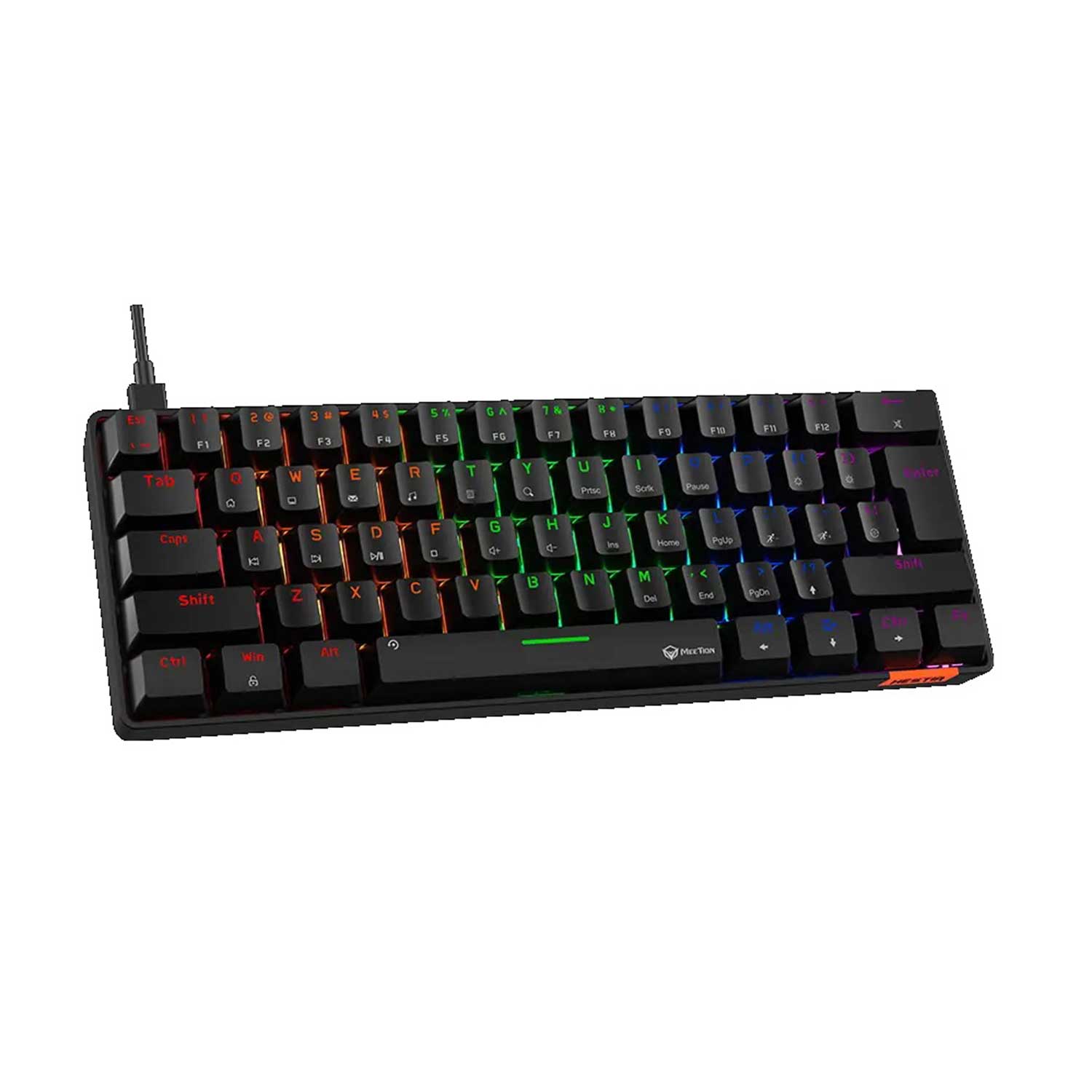 Keyboard MEETION 60% Layout Dual-Mode Wired+BT Gaming RU MT MT-MK005BT — 2