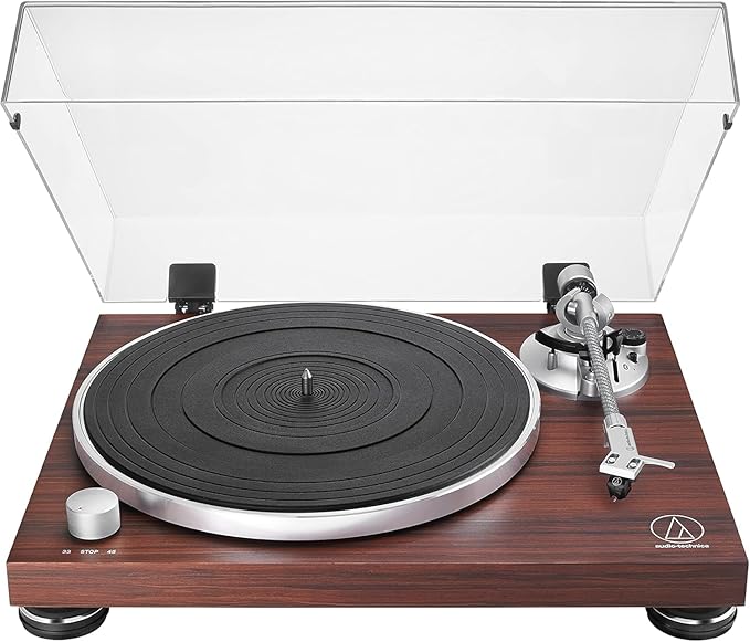 Audio Technica AT-LPW50BTRW Turntable Bluetooth Manual Belt Drive Woodbase Rosewood