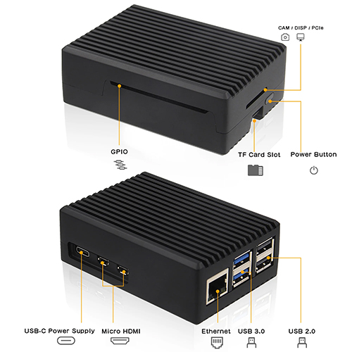 Aluminum-Alloy Heat Dissipation Enclosure Case for Raspberry PI 5 — 3