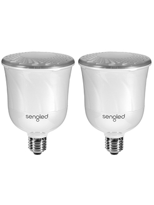 Pulse Dimmable LED Light with Wireless Bluetooth Speakers Pair Powered by