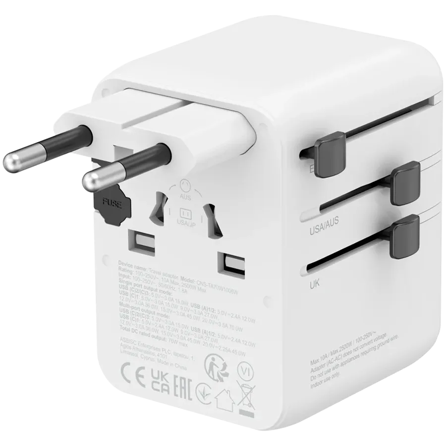CANYON Power Adapter OnTour 70 5*USB USB-C 3*USB Type C 70W — 3