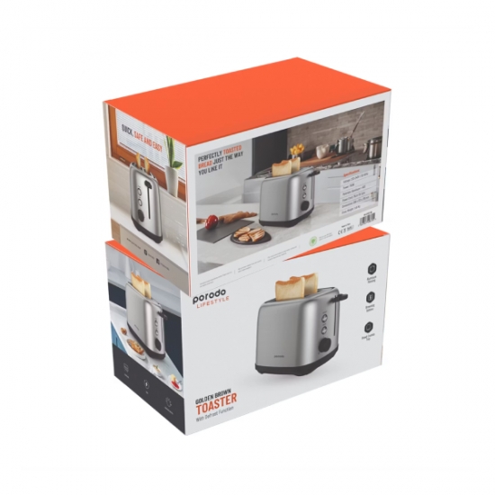 Porodo LifeStyle Golden Toaster with Defrost Function 750W PD-LSTST-BK — 2