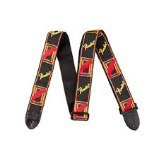 Fender Blk Ylw Mono Strap 0990681500 — 2