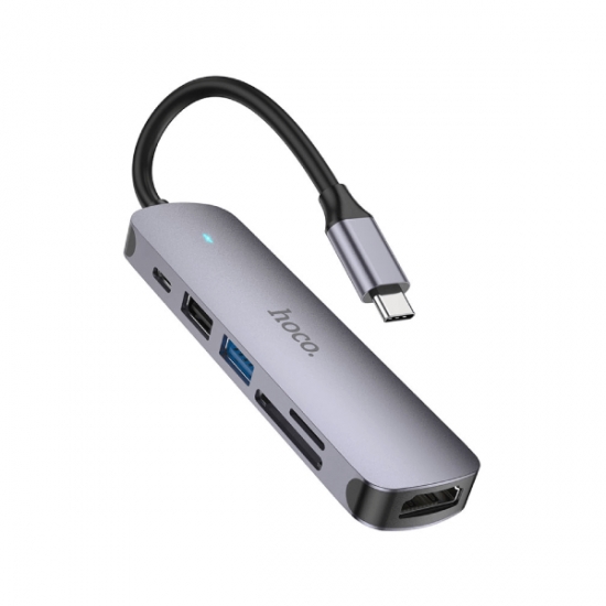 Hoco Adapter HB27 Type-C multi-function HDTV+USB3.0+USB2.0*2+PD Metal — 2