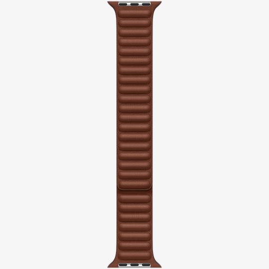 Band 41mm Leather Link - S M Umber — 2