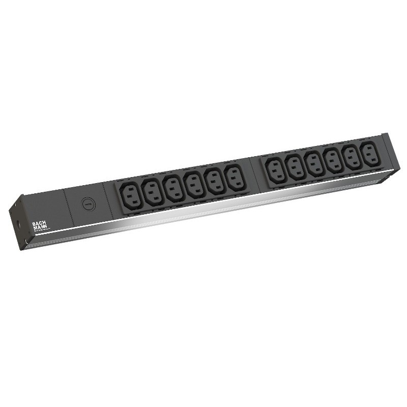 Bachmann IT PDU 12x power strip C13 1U 800.2284