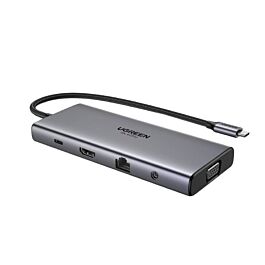 UGREEN USB-A to USB-C Multiport HUB with LAN 45520 USB 3.0 USB-C to HDMI & VGA Adapter and Multiport HUB with PD LAN — 3