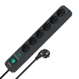 Eco-Line 13 500A Surge Protection Extension Lead 6-Way Brennenstuhl — 2