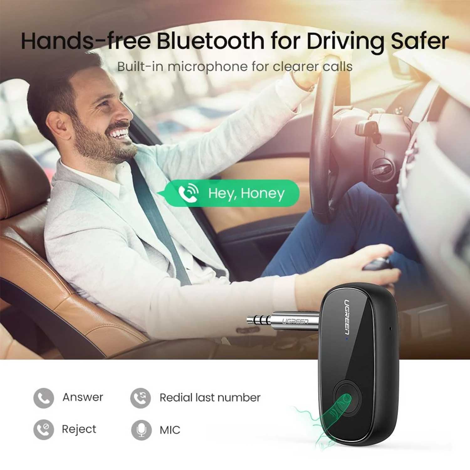 Network device UGREEN Bluetooth 5.1 Receiver Aux Car Adapter 70304 — 2