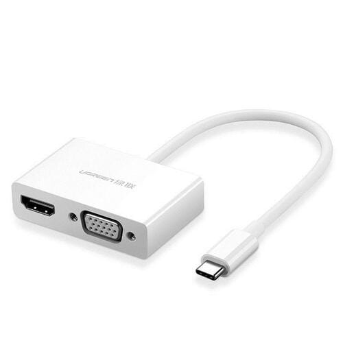 Adapter Ugreen 30843 USB Type-C M -> HDMI F VGA F