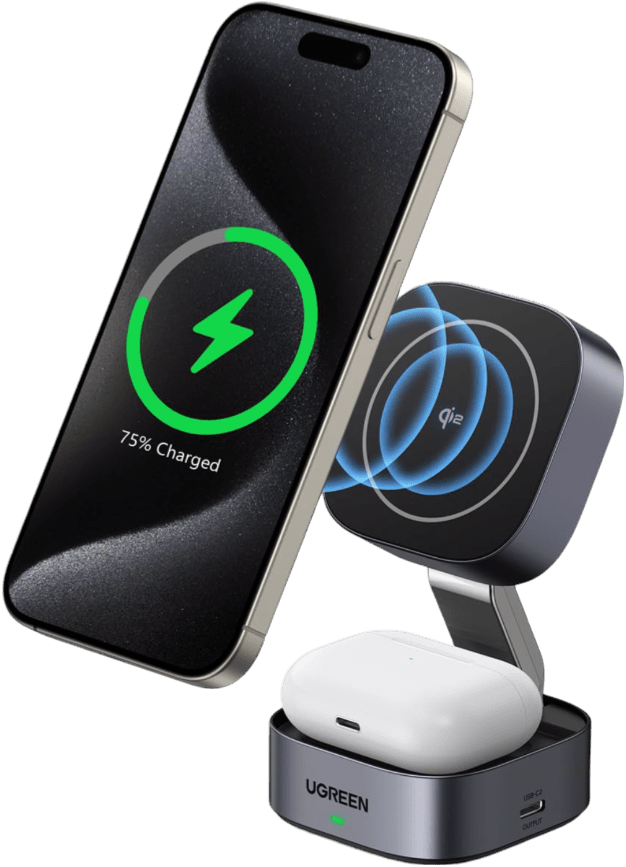 Magnetic wireless charger UGREEN 2-in-1 35316 — 2