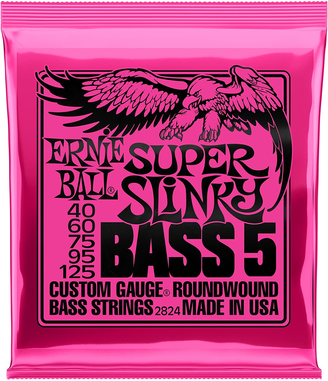 Ernie Ball 2824 5-String Super Slinky Nickel Wound Bass Set .040 - .125 — 2
