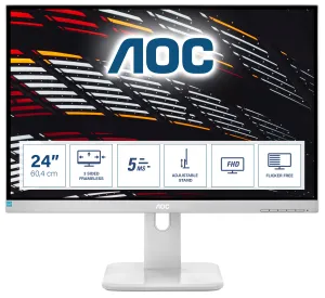 AOC 24P1 GR WLED IPS monitor 23 4mc Full HD 90° rotate height adjust stand — 2